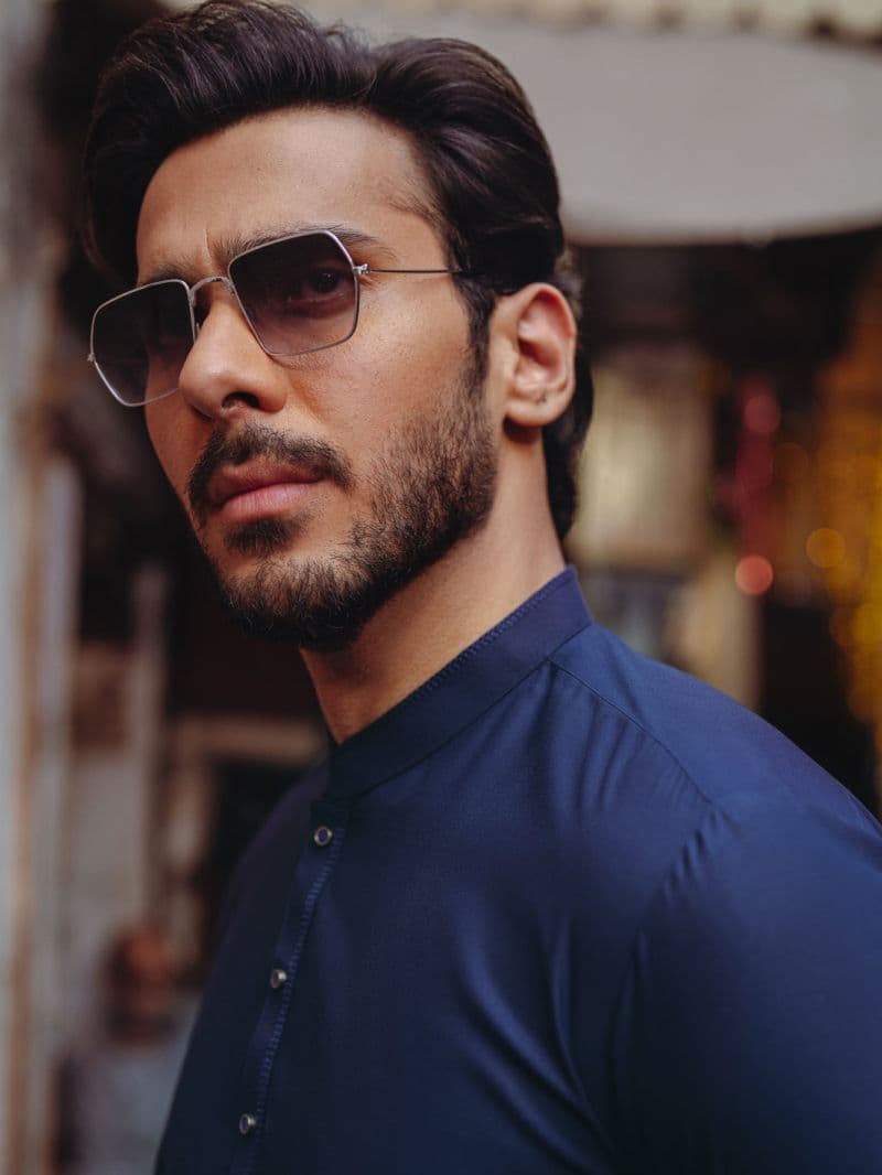 Midnight Blue Blended Kurta thumbnail