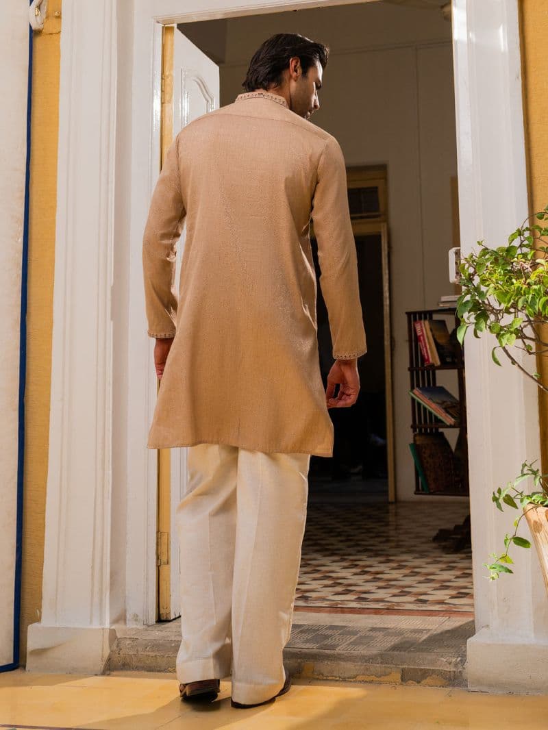 Beige Blended Formal Kurta thumbnail