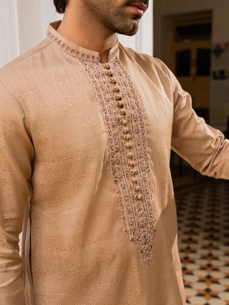Beige Blended Formal Kurta thumbnail
