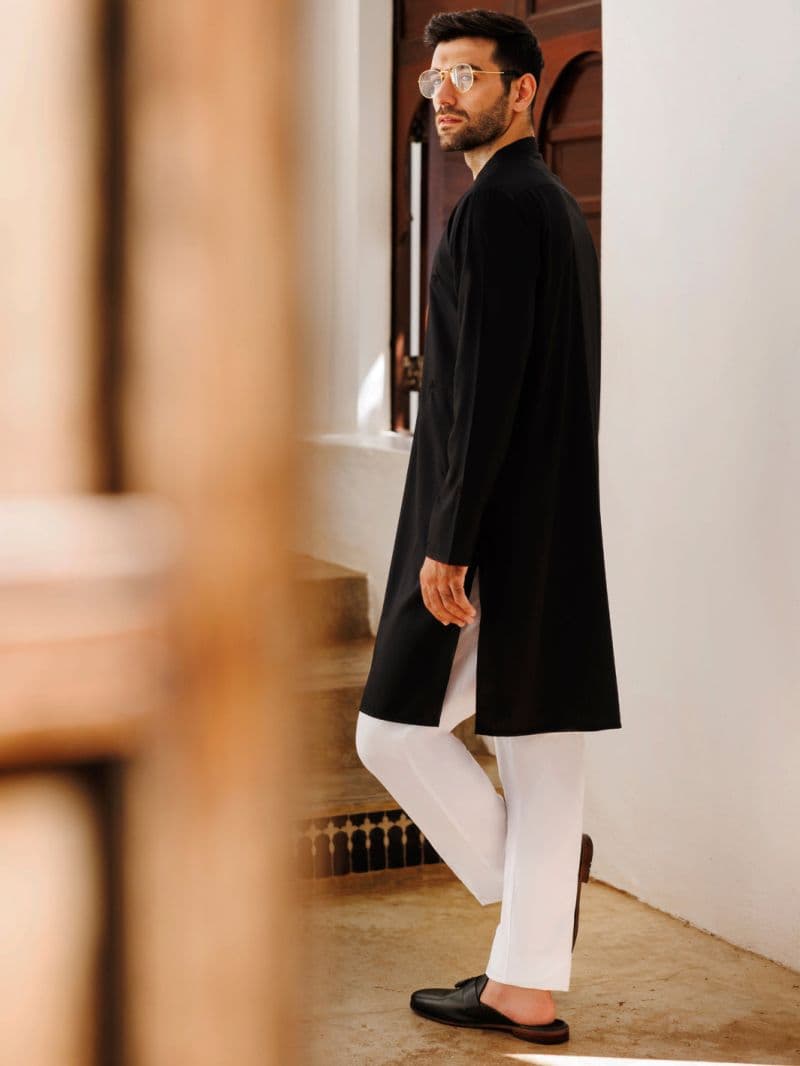 Black Blended Kurta thumbnail