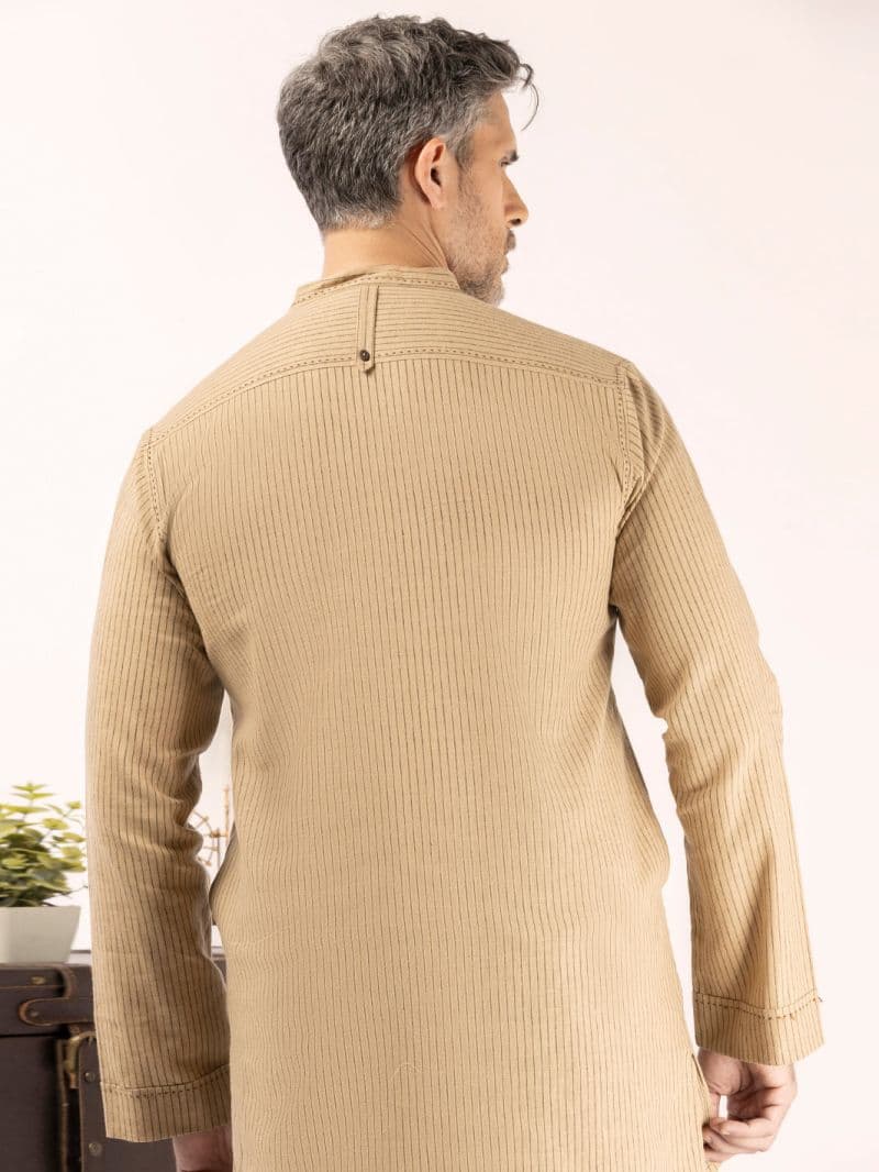 Beige Blended Kurta thumbnail
