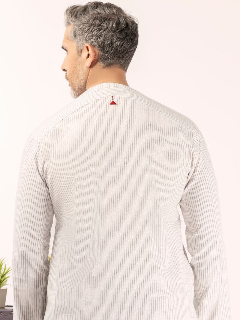 White Blended Kurta