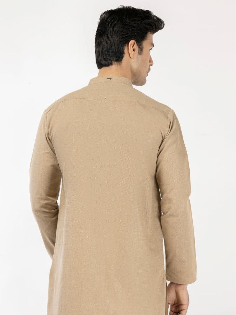 Fawn Blended Kurta thumbnail