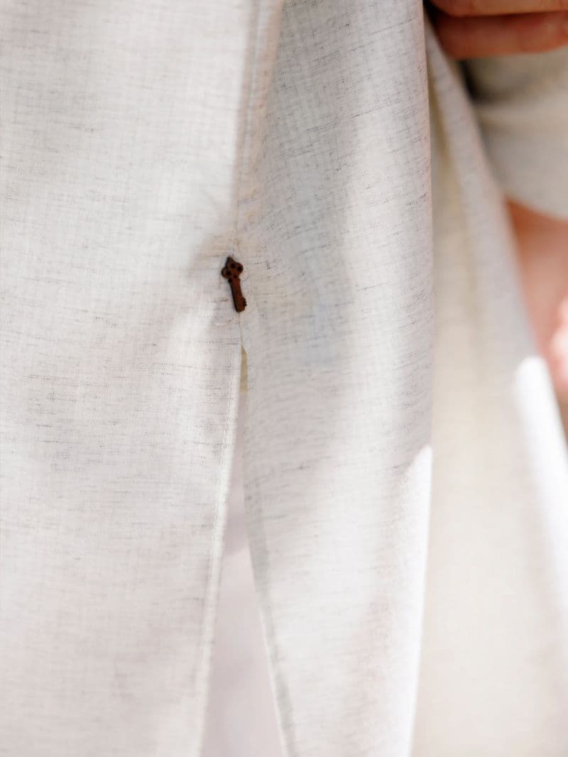 Cream Blended Kurta thumbnail