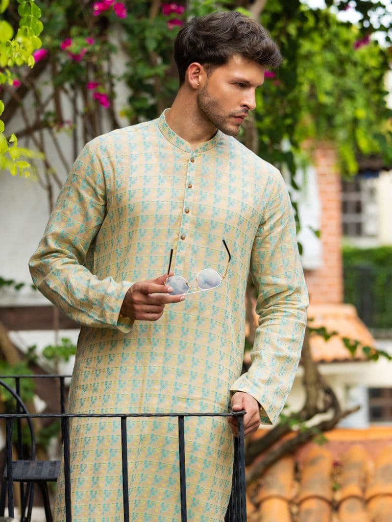 Fawn Cotton Kurta