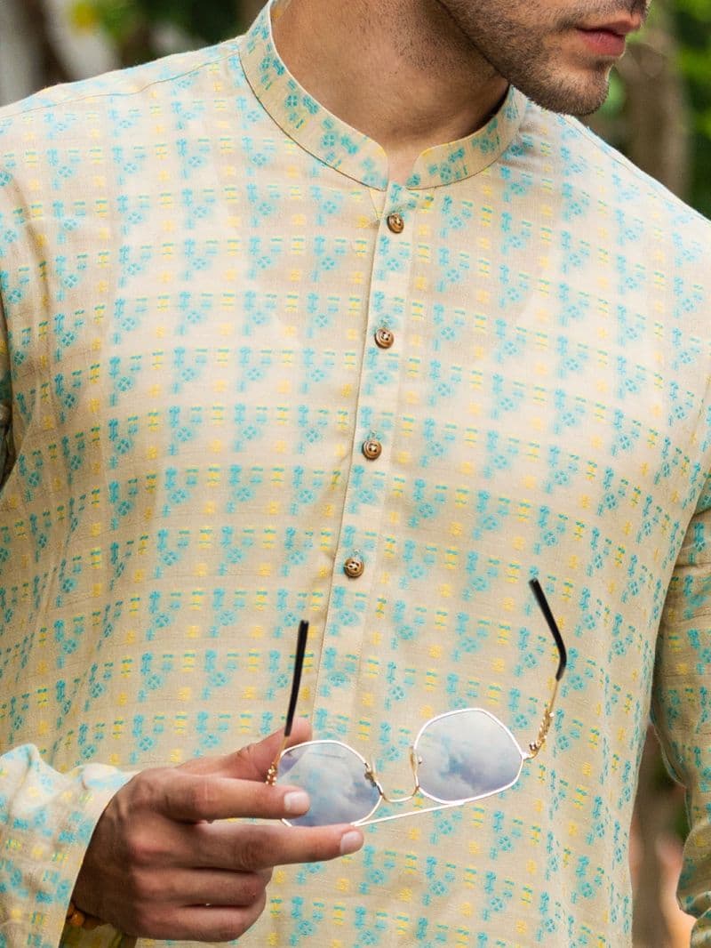 Fawn Cotton Kurta
