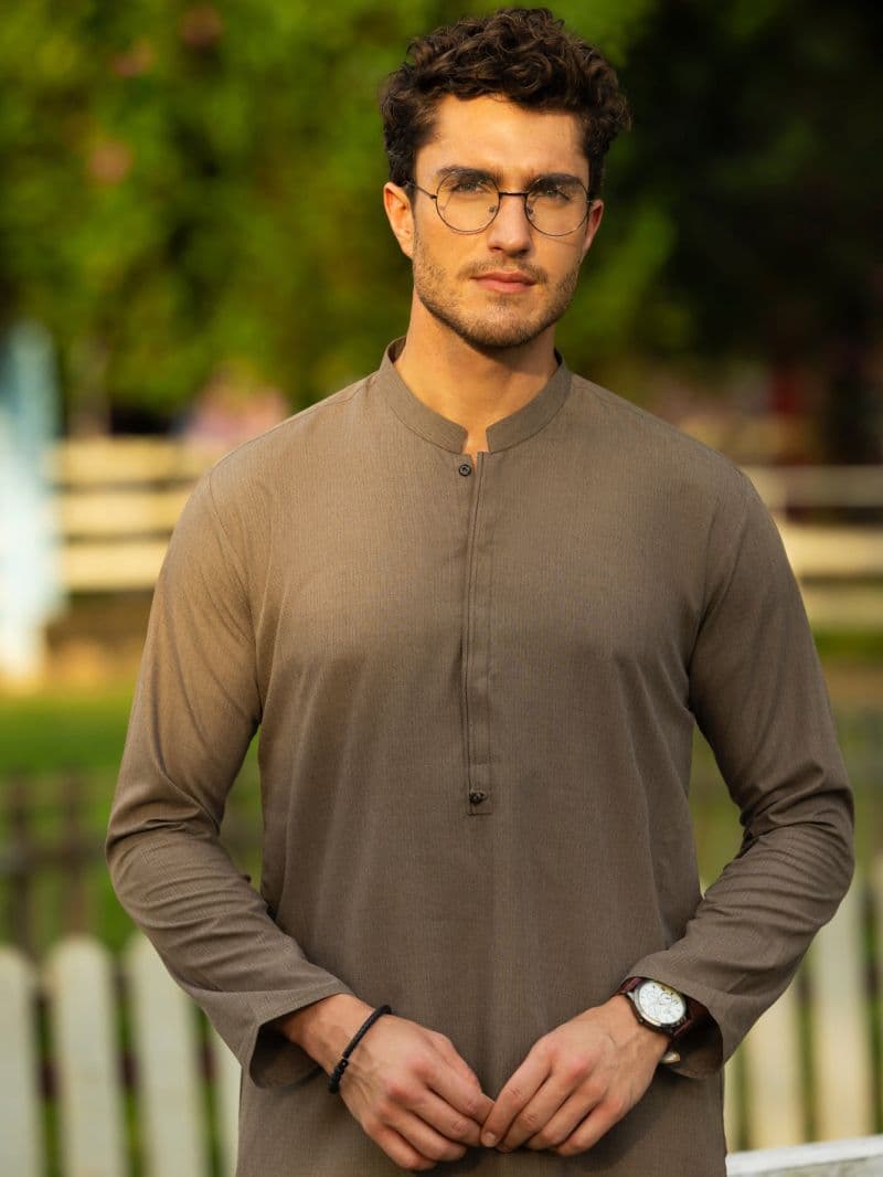 Brown Blended Kurta thumbnail