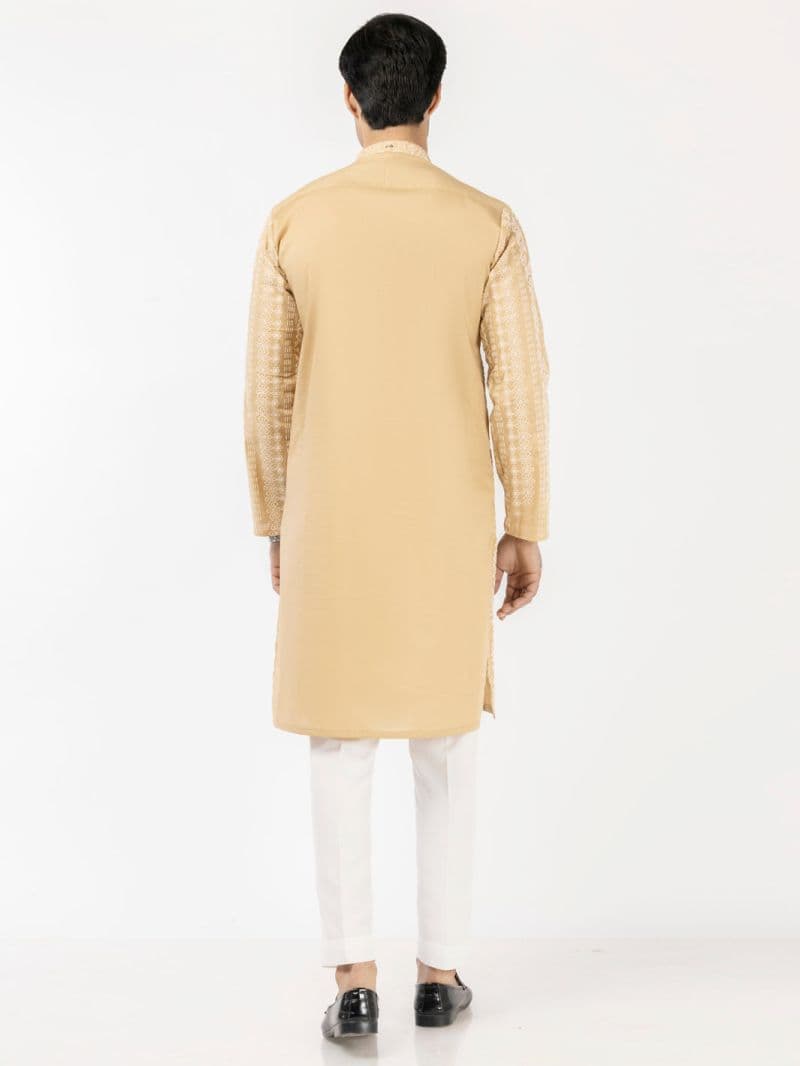 Beige Cotton Kurta thumbnail