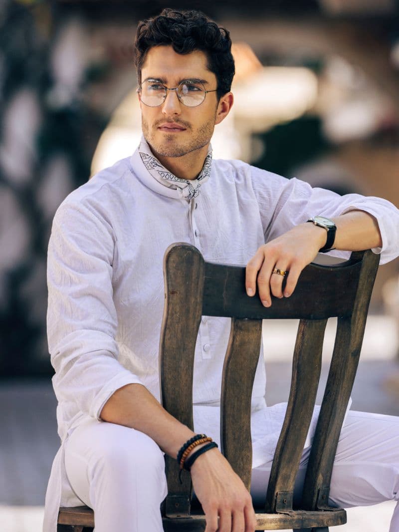 White Cotton Kurta thumbnail