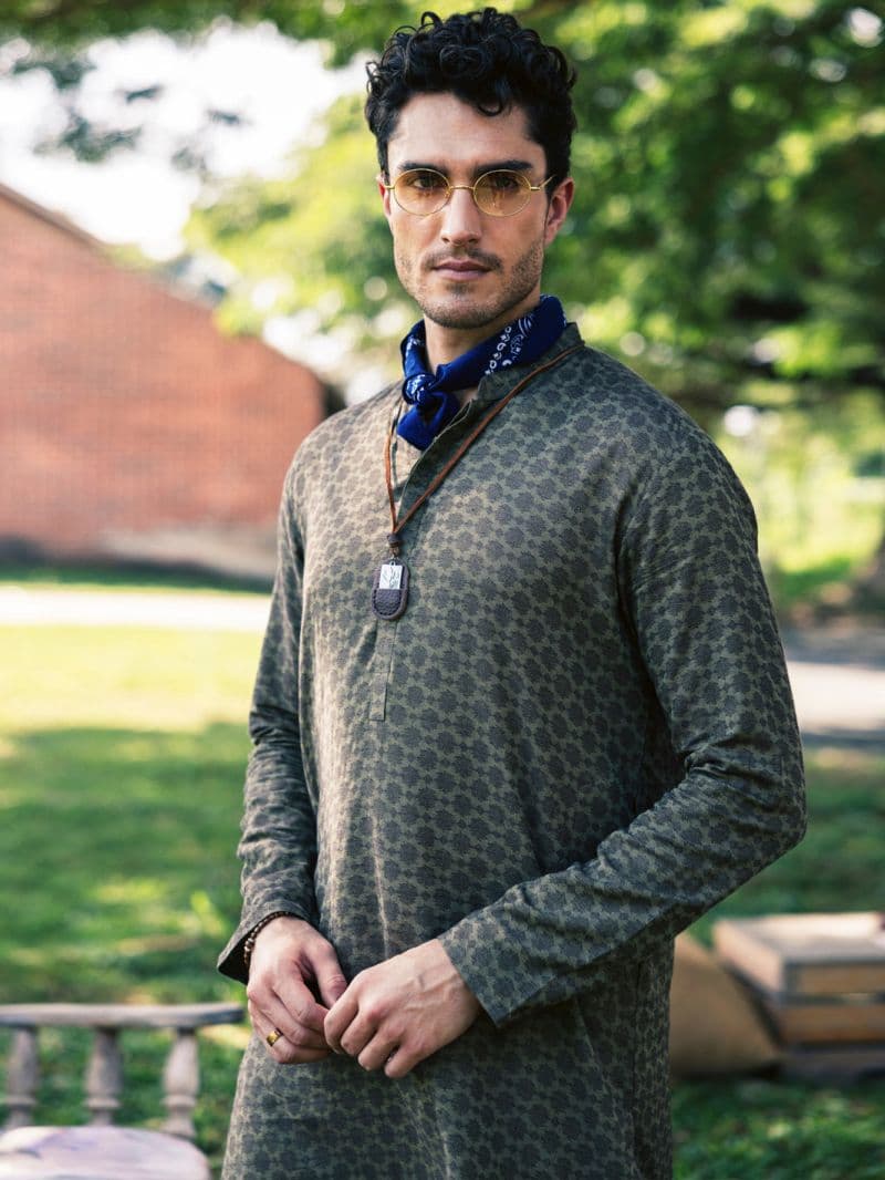 Green Cotton Kurta thumbnail