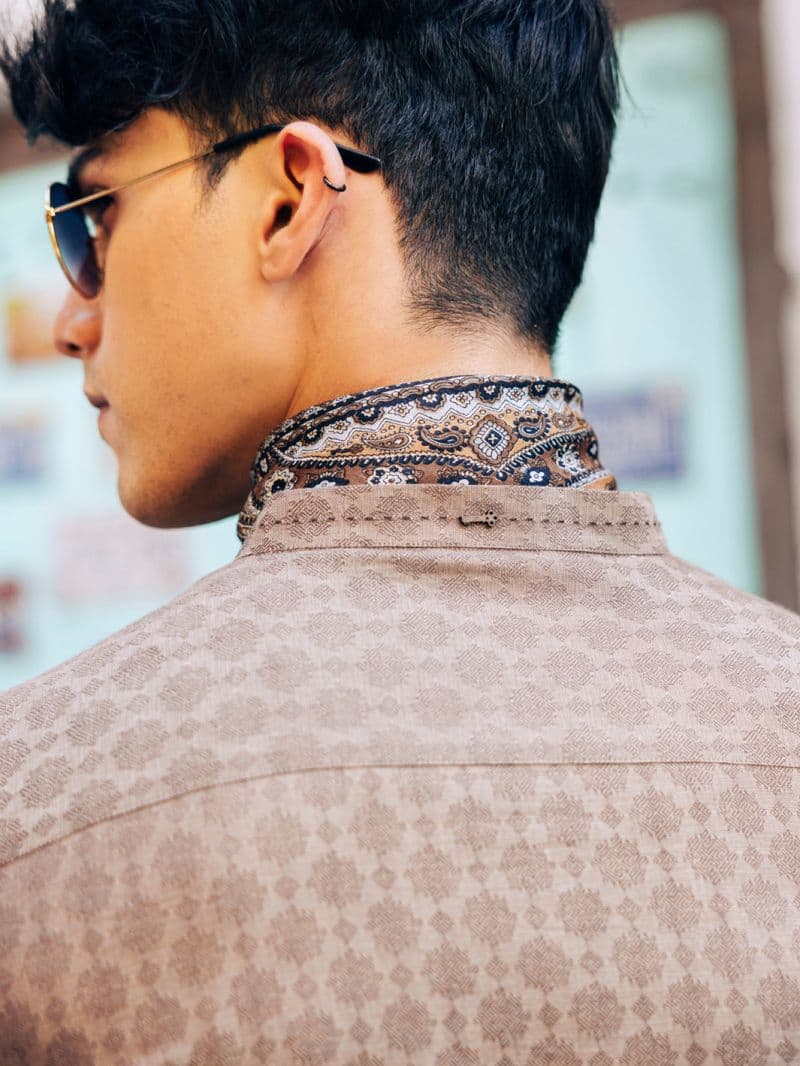 Light Brown Cotton Kurta thumbnail