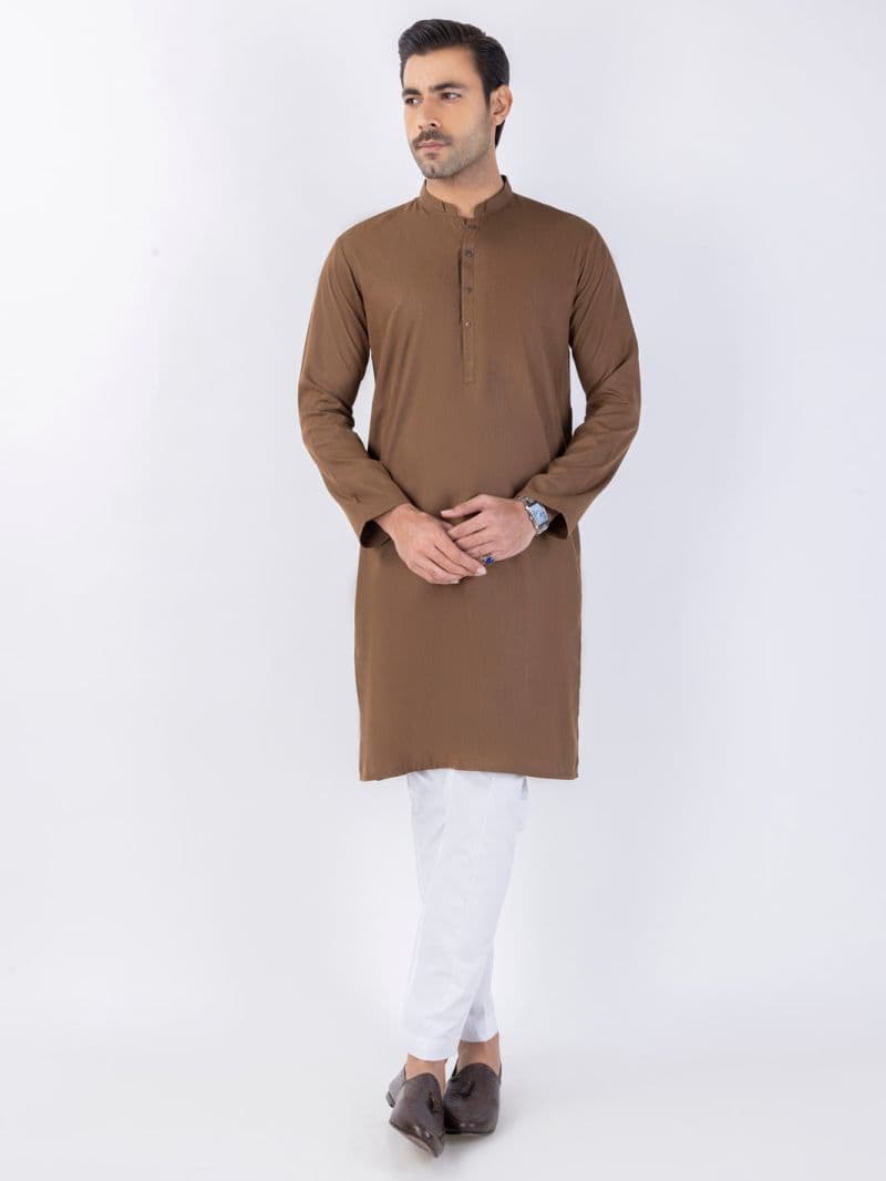 Brown Blended Kurta thumbnail