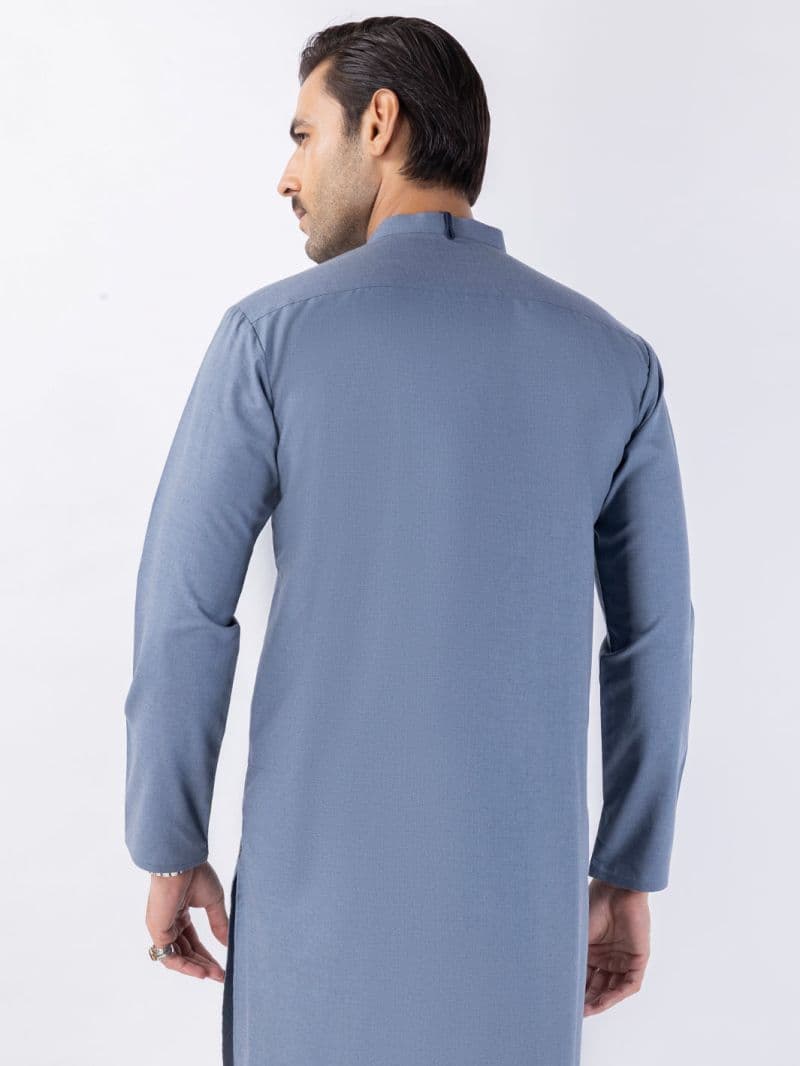 Grey Blended Kurta thumbnail