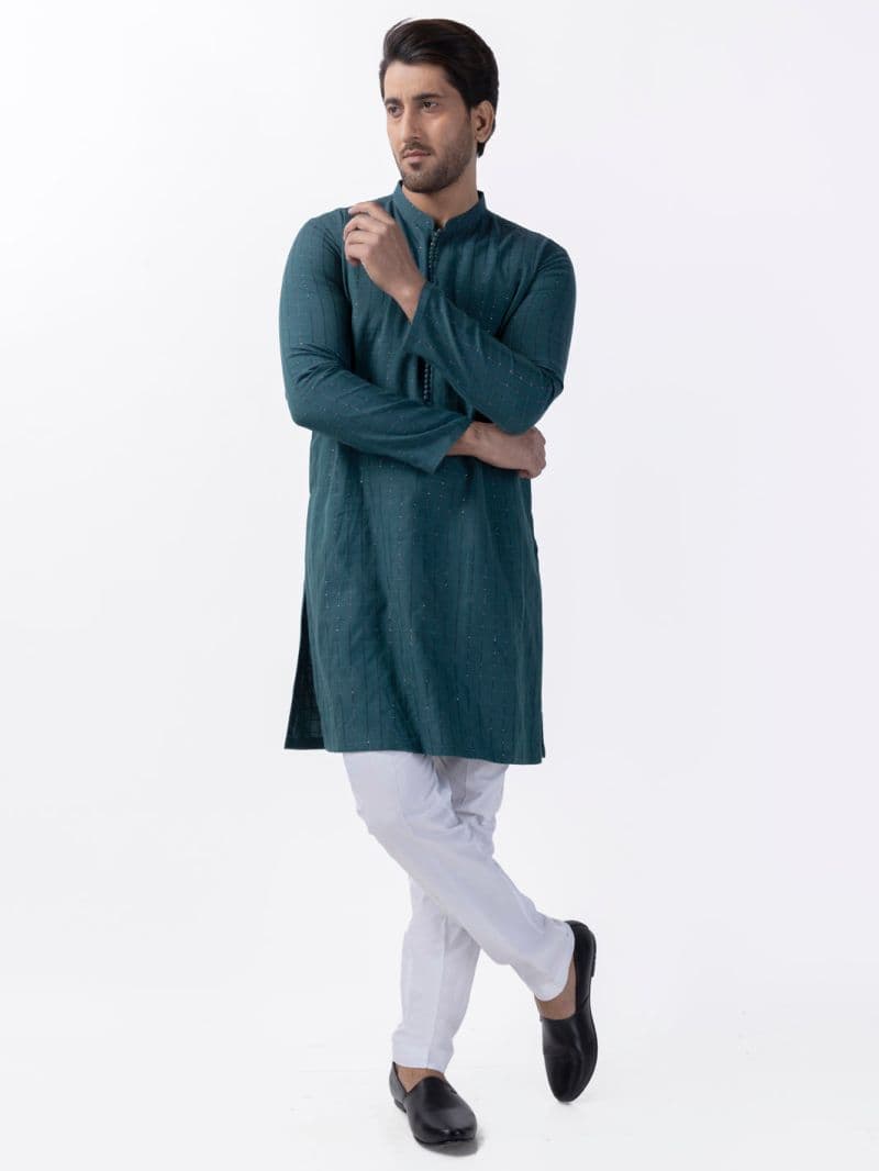 Green Cotton Kurta thumbnail