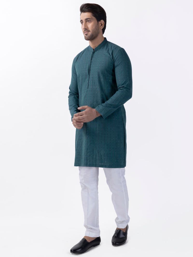 Green Cotton Kurta thumbnail