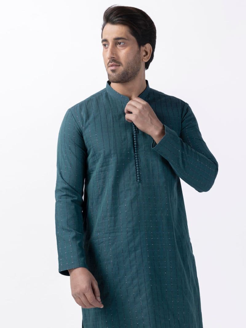 Green Cotton Kurta thumbnail