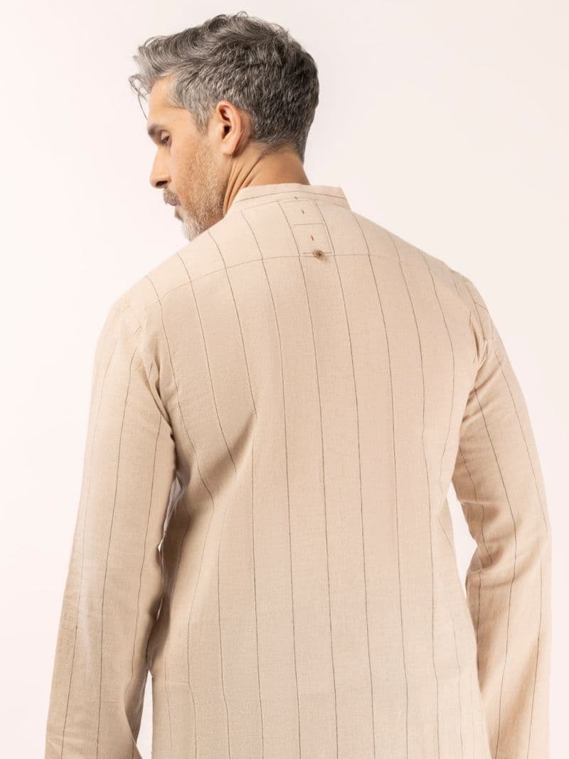 Fawn Blended Kurta thumbnail