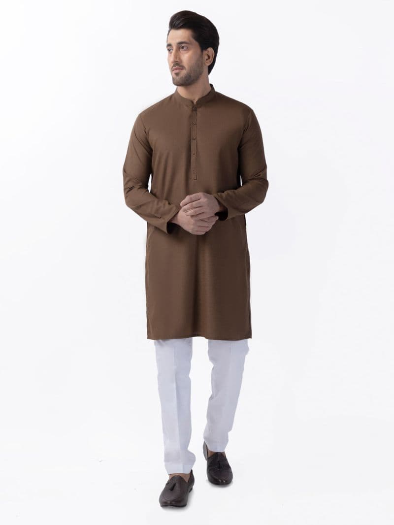 Brown Blended Kurta thumbnail