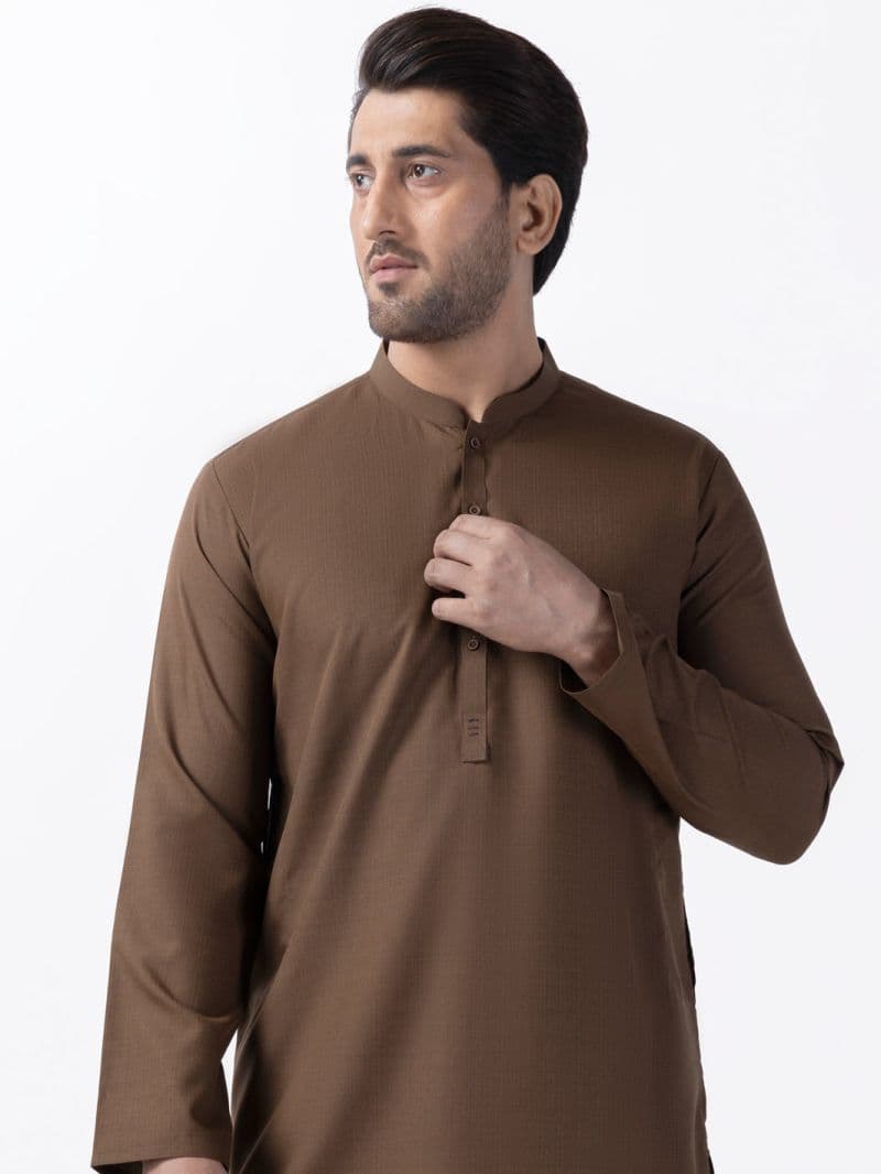 Brown Blended Kurta thumbnail