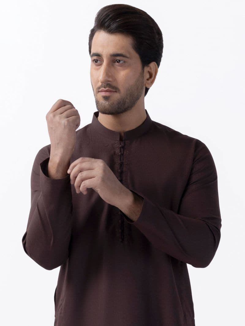 Brown Blended Kurta thumbnail