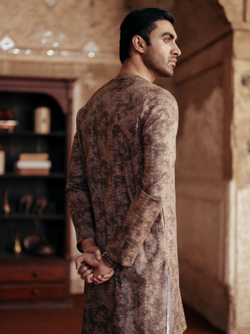 Brown Cotton Kurta thumbnail