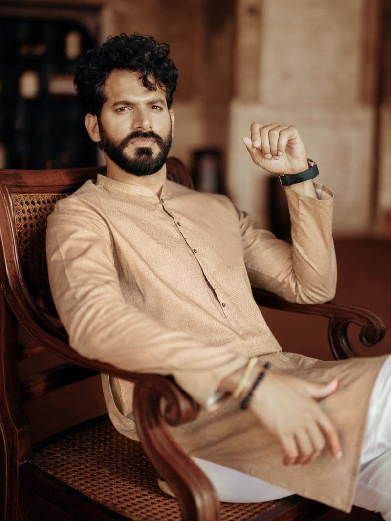 Light Brown Cotton Kurta thumbnail
