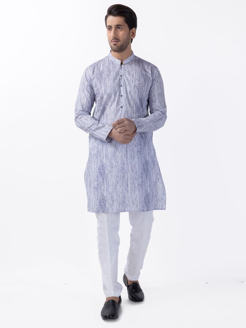 Blue Cotton Kurta thumbnail