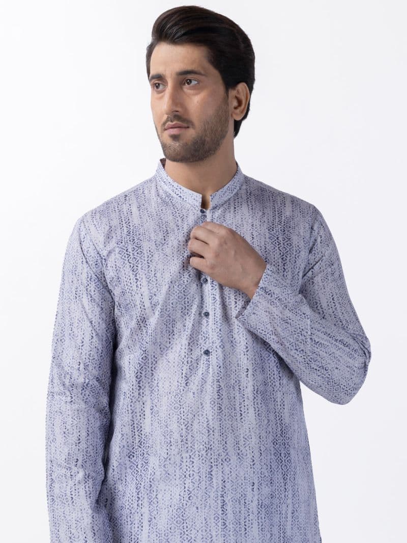 Blue Cotton Kurta thumbnail