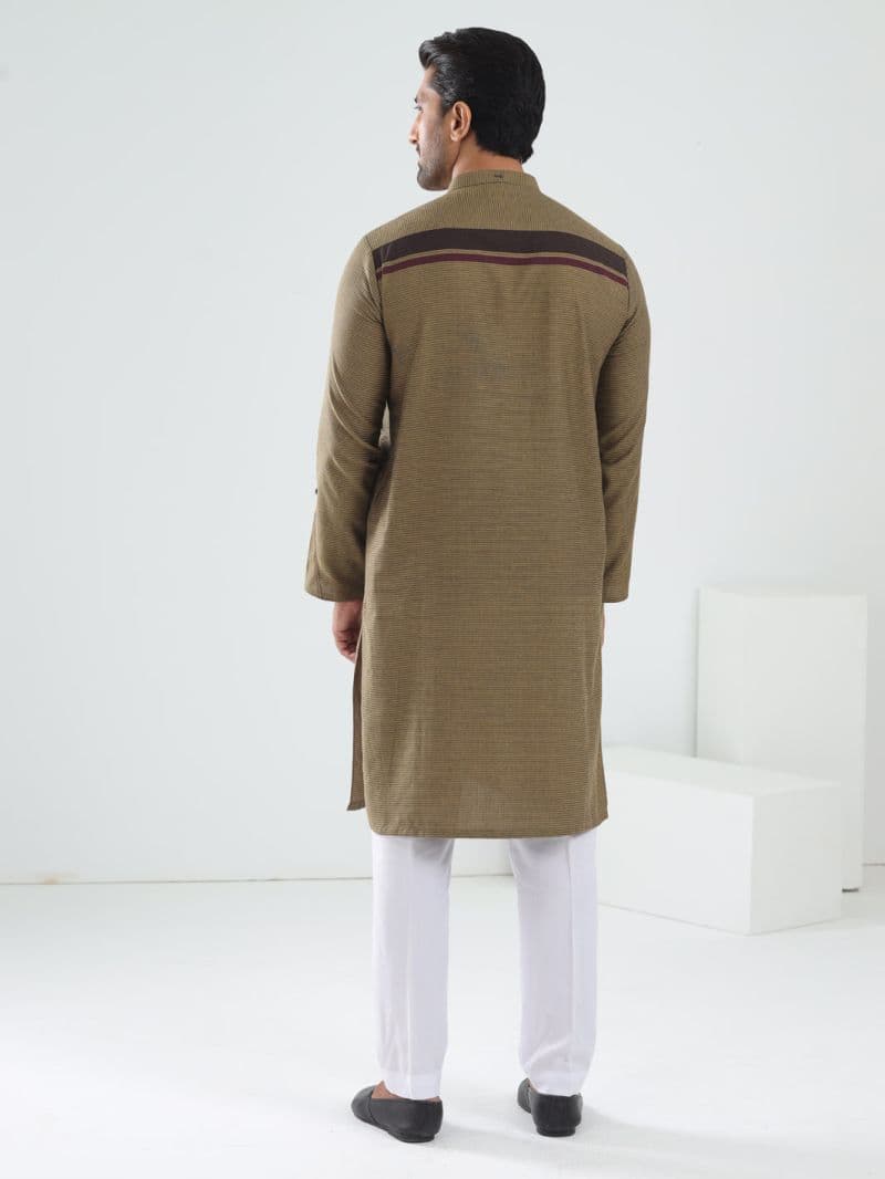 Mustard Cotton Kurta thumbnail