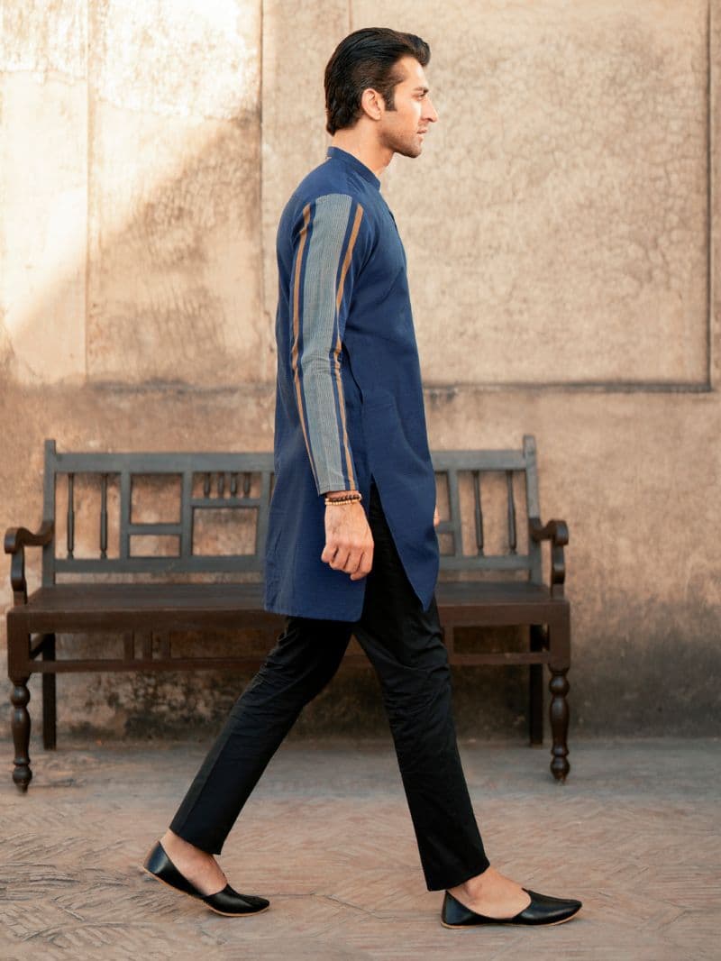 Blue Cotton Kurta thumbnail