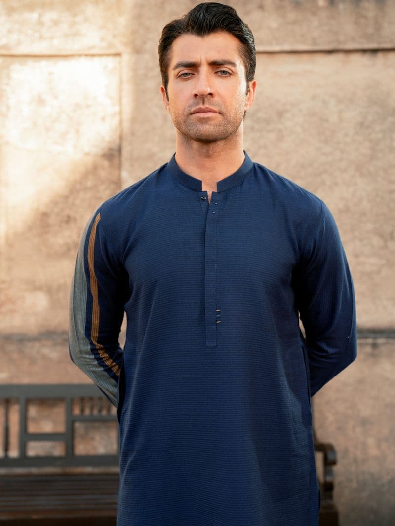 Blue Cotton Kurta thumbnail