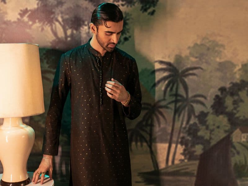 Black Blended Formal Kurta thumbnail