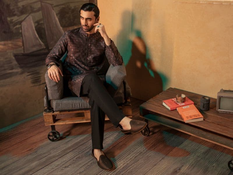 Purple Blended Formal Kurta thumbnail