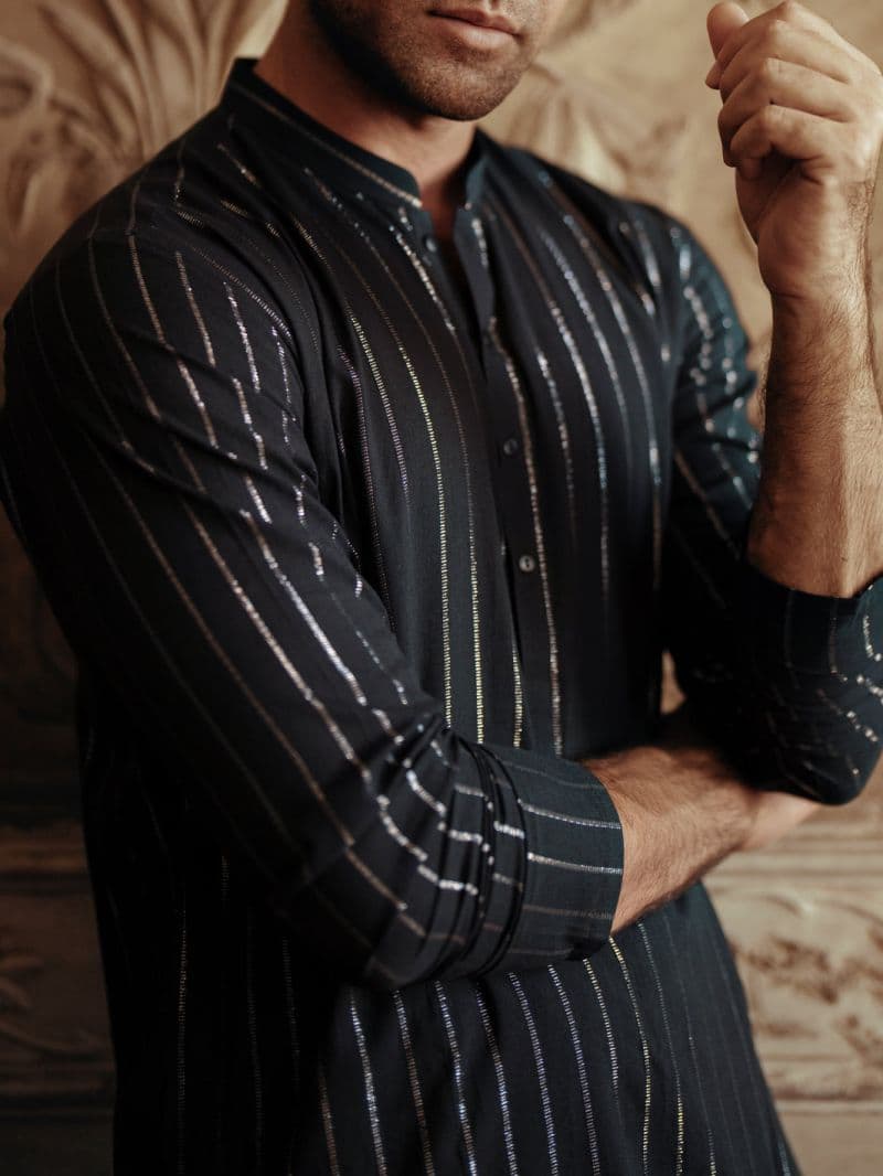 Black Cotton Kurta thumbnail