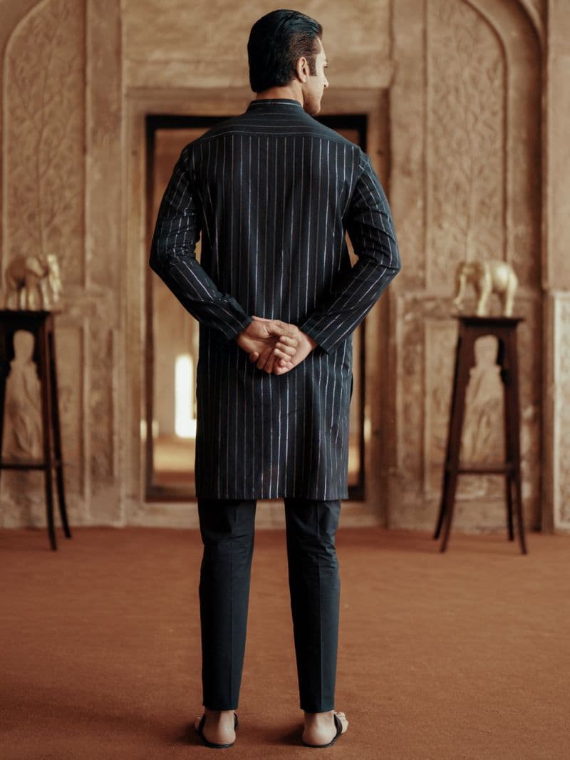 Black Cotton Kurta thumbnail
