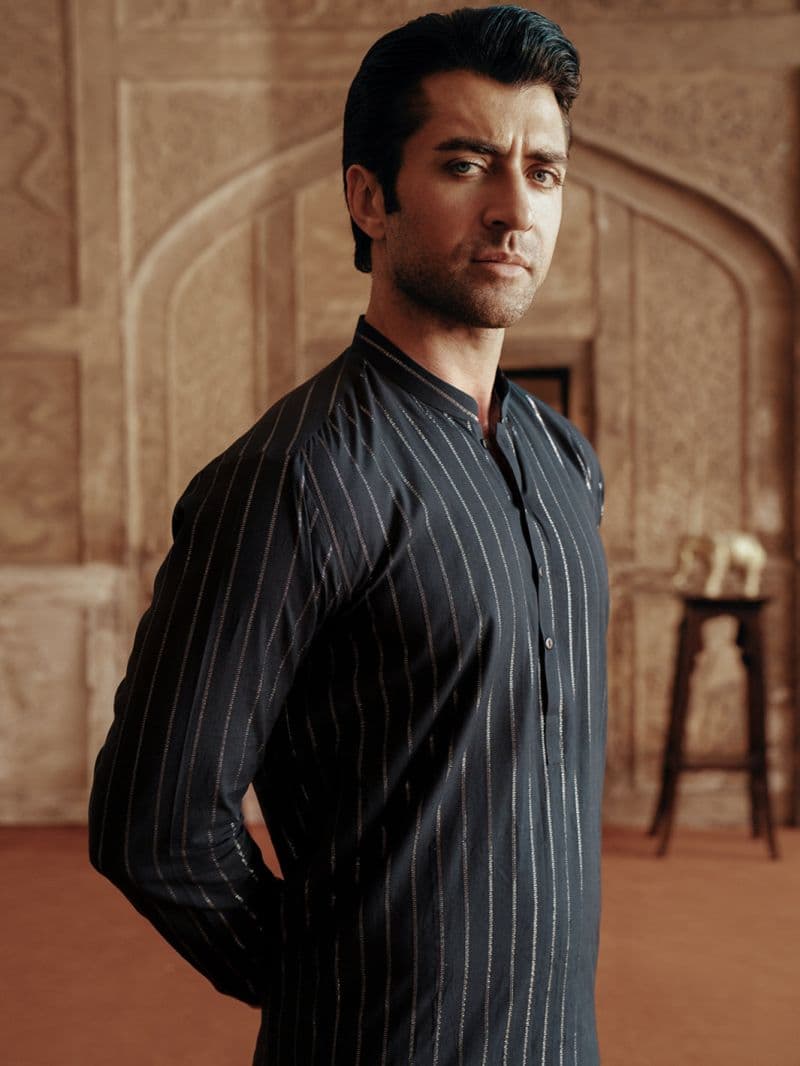Black Cotton Kurta thumbnail