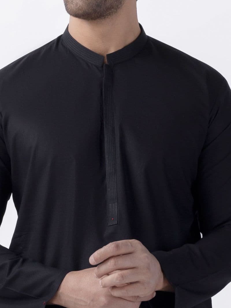 Black Blended Kurta thumbnail