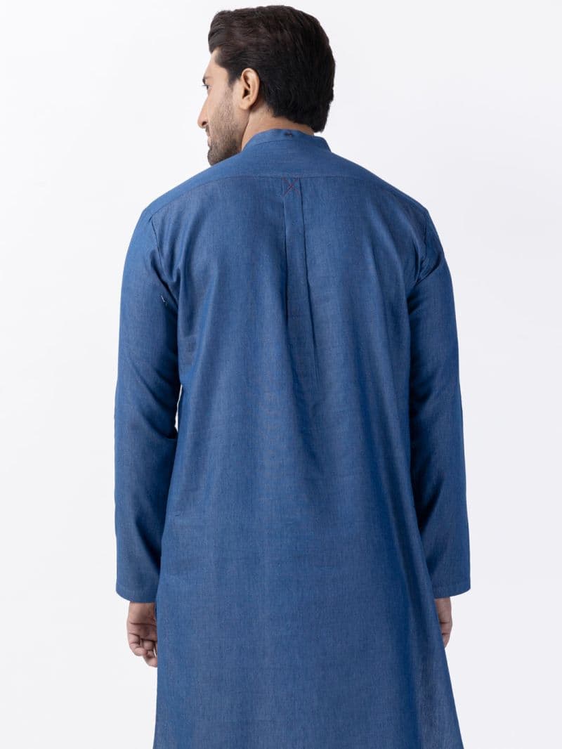 Blue Blended Kurta thumbnail