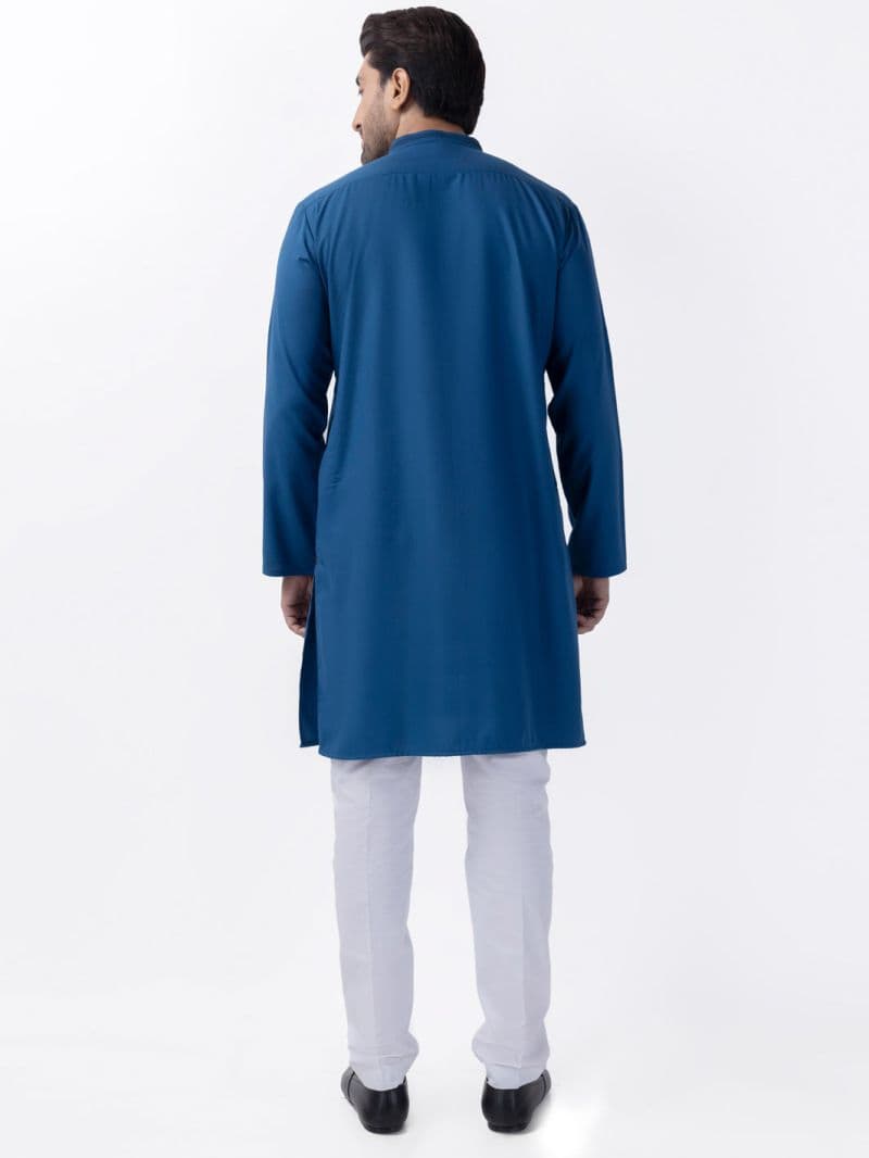 Blue Blended Kurta thumbnail
