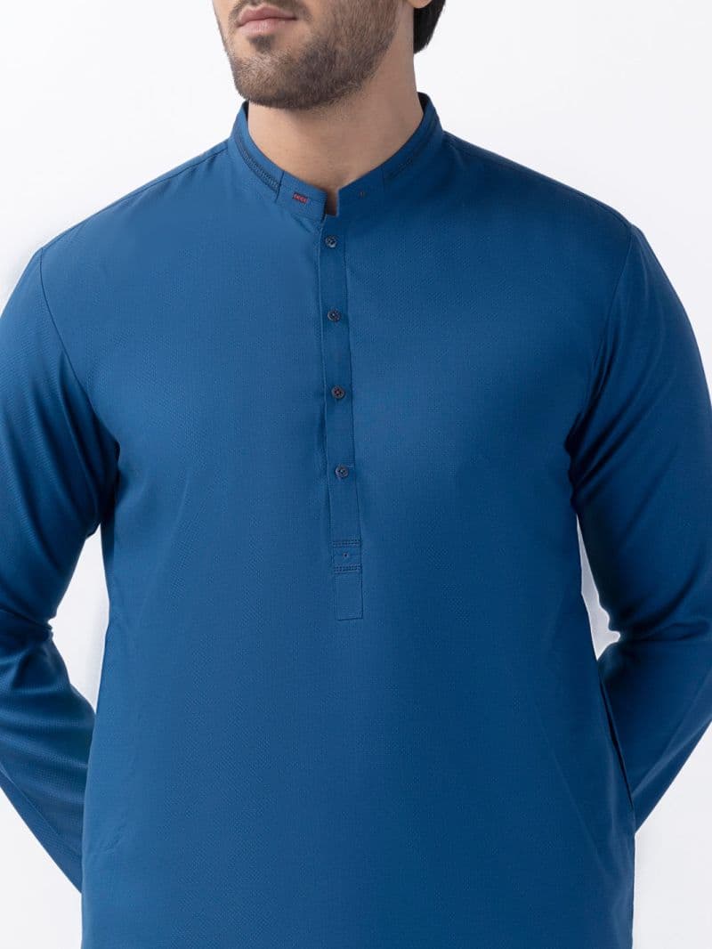 Blue Blended Kurta thumbnail