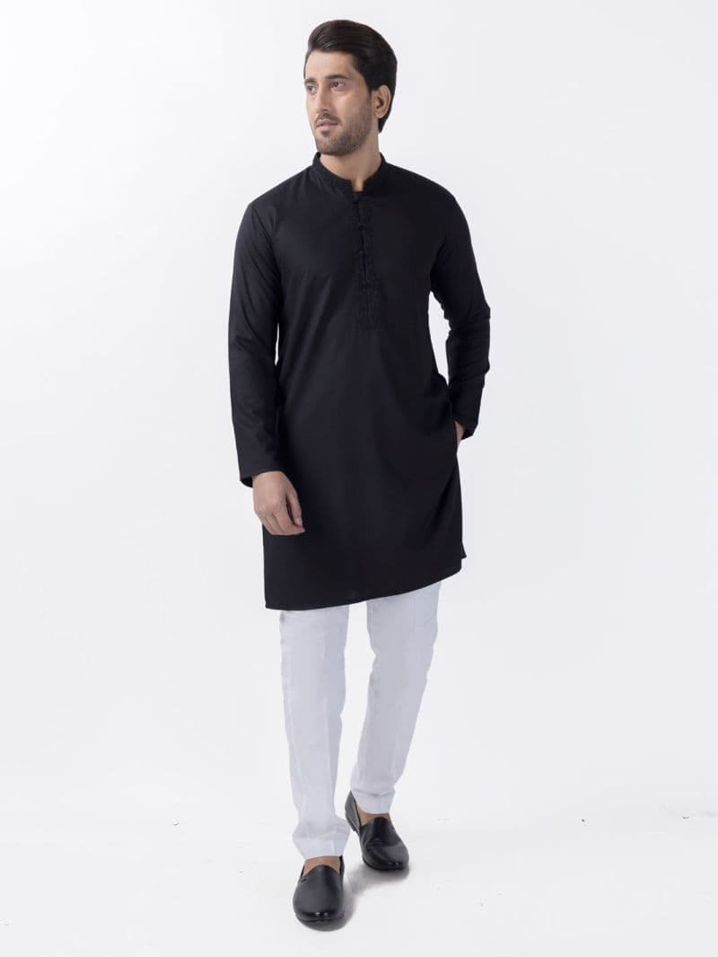 Black Blended Kurta thumbnail
