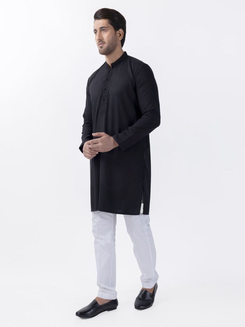 Black Blended Kurta thumbnail