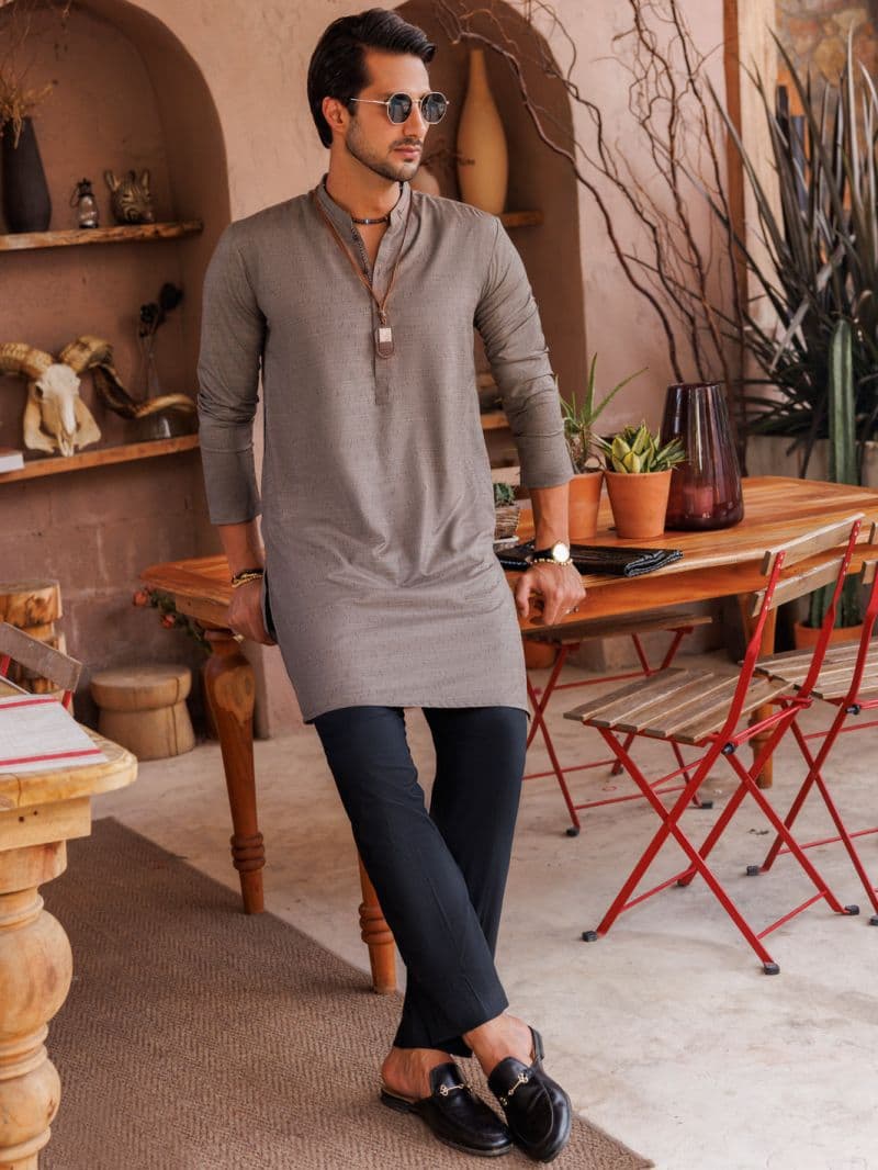 Brown Blended Kurta thumbnail