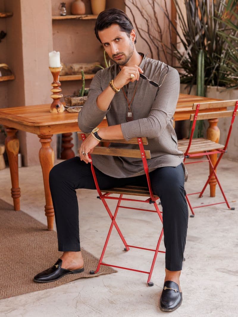 Brown Blended Kurta thumbnail