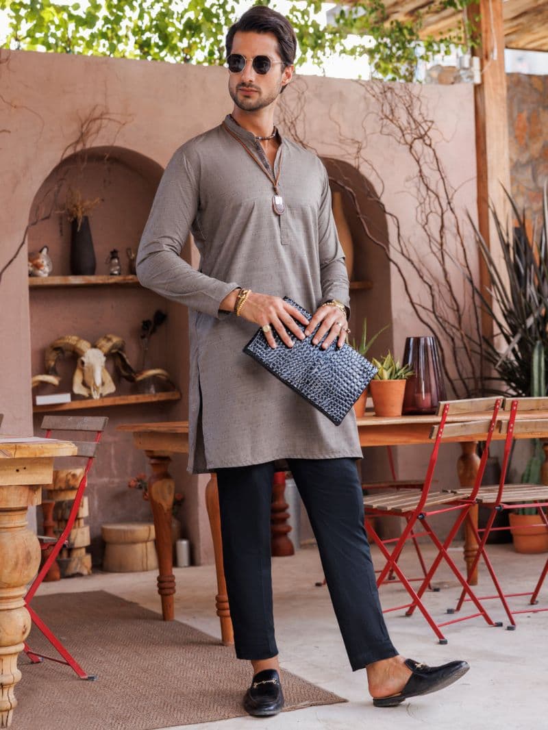 Brown Blended Kurta thumbnail
