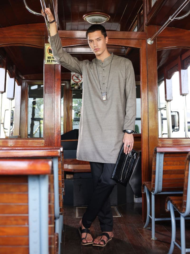 Brown Blended Kurta thumbnail