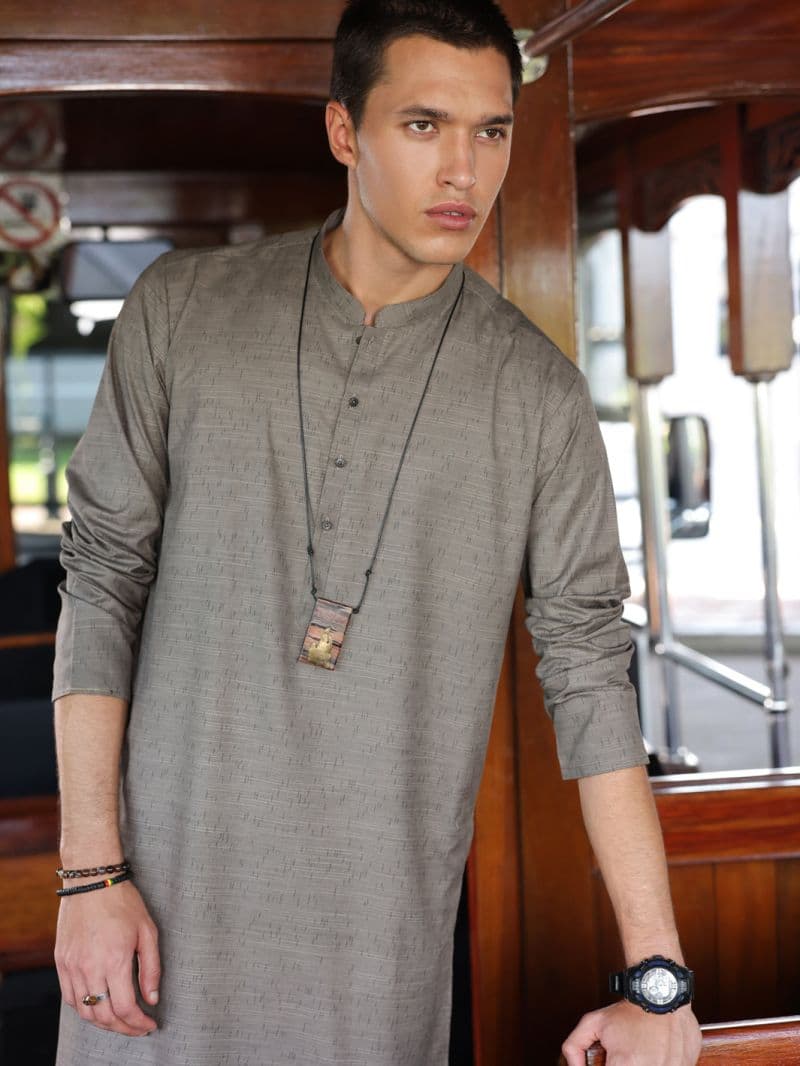 Brown Blended Kurta thumbnail