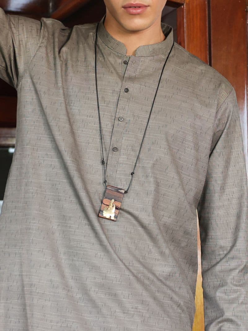 Brown Blended Kurta thumbnail