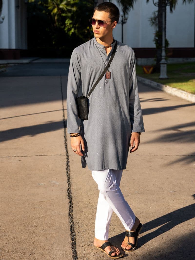 Blue Blended Kurta thumbnail