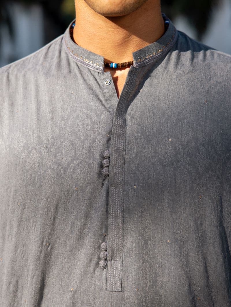 Blue Blended Kurta thumbnail